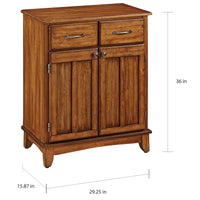 Buffet en chêne Narcisse Copper Grove avec plateau en bois