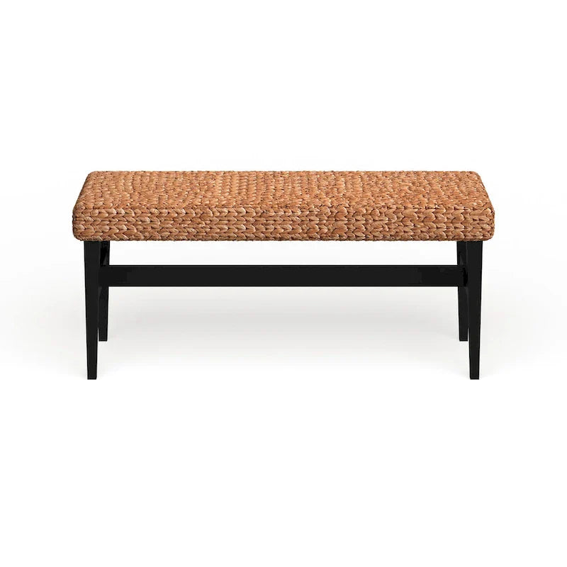 Banc tissé naturel SEI Furniture Terraza noir