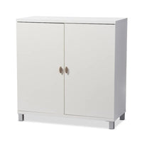 Buffet de rangement contemporain en bois blanc Marcy Baxton Studio