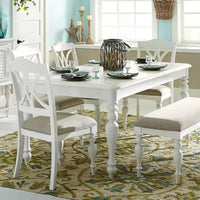 Ensemble de salle à manger rectangulaire 6 pièces Summer House Oyster White