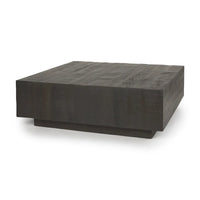 Table basse carrée flottante en bois massif Hayden