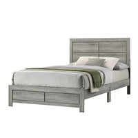 Ensemble de chambre plateforme rustique gris Jan 3 pièces