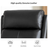 Lot de 2 Fauteuils Inclinables Pivotants à Bascule FrancoModern en Cuir Véritable avec Clous Décoratifs par HULALA HOME