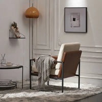 Chaise de loisirs moderne à armature en fer simple