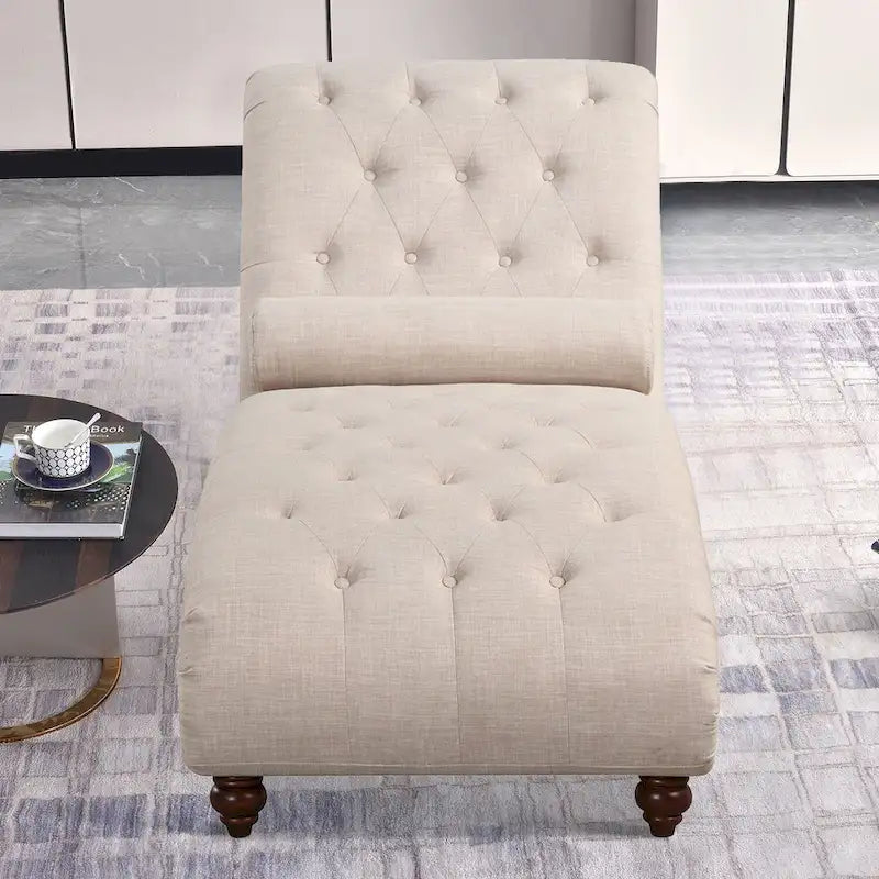 Méridienne d'Intérieur Moderne sans Accoudoirs en Velours avec 1 Coussin Traversin