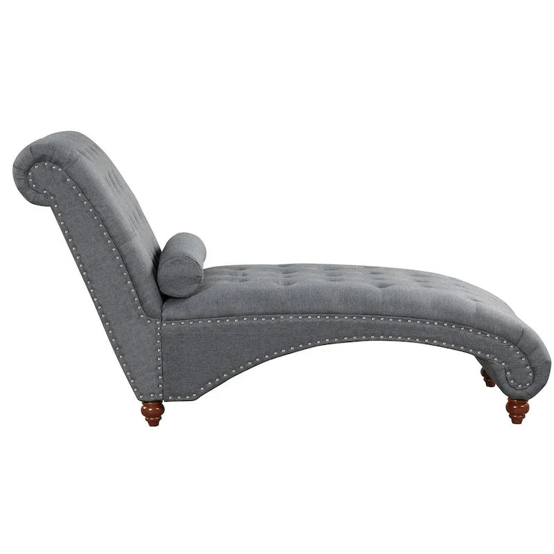 Méridienne d'Intérieur Moderne sans Accoudoirs en Velours avec 1 Coussin Traversin