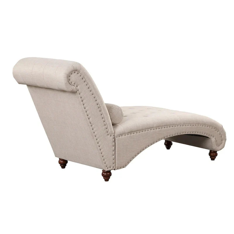 Méridienne d'Intérieur Moderne sans Accoudoirs en Velours avec 1 Coussin Traversin