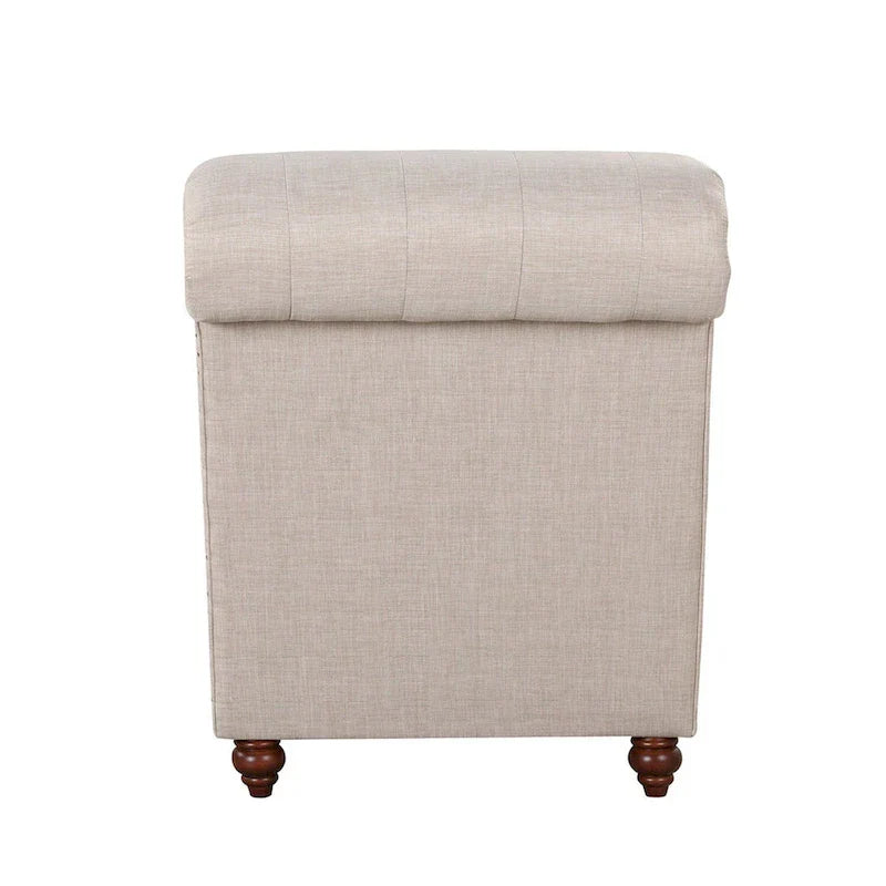 Méridienne d'Intérieur Moderne sans Accoudoirs en Velours avec 1 Coussin Traversin