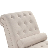 Méridienne d'Intérieur Moderne sans Accoudoirs en Velours avec 1 Coussin Traversin