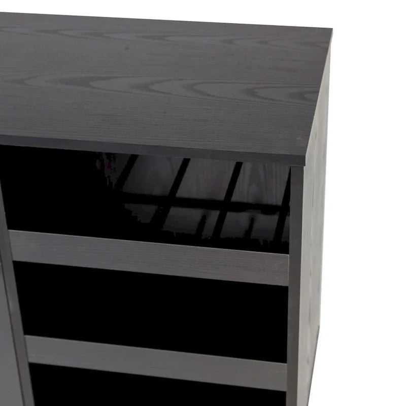 Meuble d'appoint et meuble bar avec rangements ouverts et fermés
