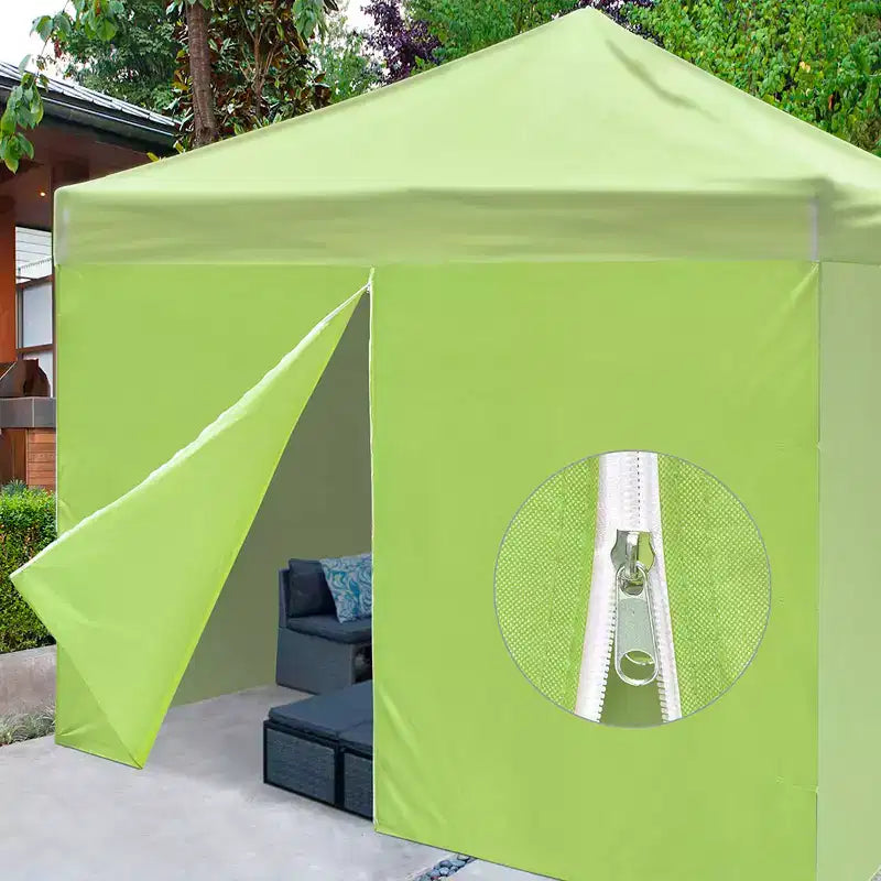InstaHibit Paroi Latérale Universelle Zippée UV30+ Compatible avec Auvent 3x3m Pique-Nique 1 Pièce Verte