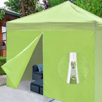 InstaHibit Paroi Latérale Universelle Zippée UV30+ Compatible avec Auvent 3x3m Pique-Nique 1 Pièce Verte