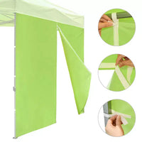 InstaHibit Paroi Latérale Universelle Zippée UV30+ Compatible avec Auvent 3x3m Pique-Nique 1 Pièce Verte