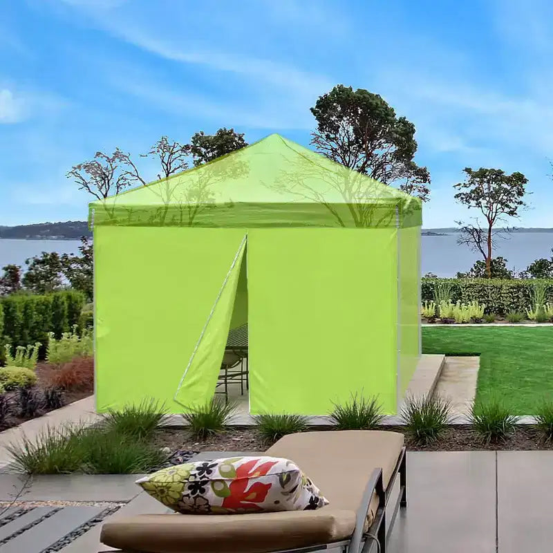 InstaHibit Paroi Latérale Universelle Zippée UV30+ Compatible avec Auvent 3x3m Pique-Nique 1 Pièce Verte