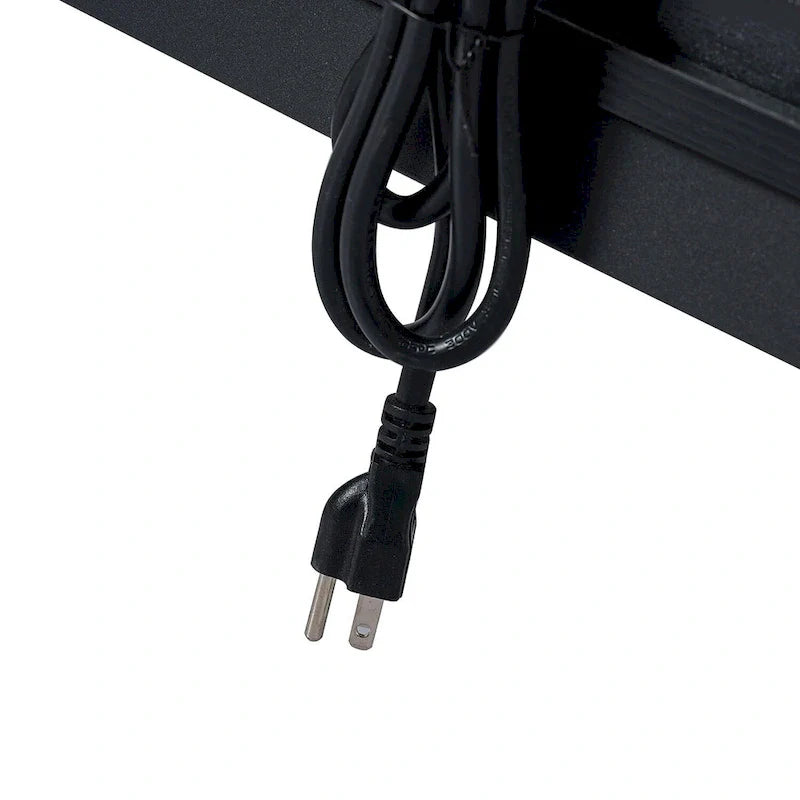 Table de chevet moderne 25 po de haut à 2 tiroirs avec station de recharge et pieds réglables (lot de 2) par HULALA HOME