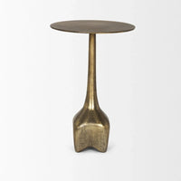 Table d'appoint Risha en métal doré, grande