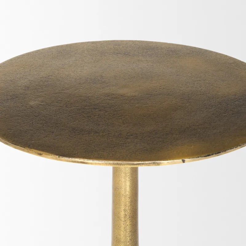 Table d'appoint Risha en métal doré, grande