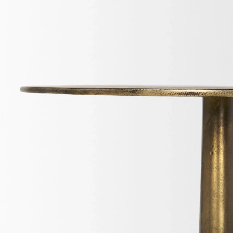 Table d'appoint Risha en métal doré, grande