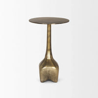Table d'appoint Risha en métal doré, grande