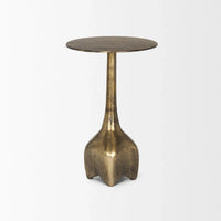 Table d'appoint Risha en métal doré, grande
