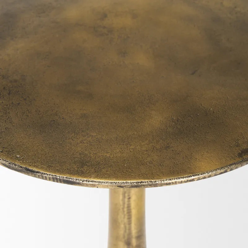 Table d'appoint Risha en métal doré, grande