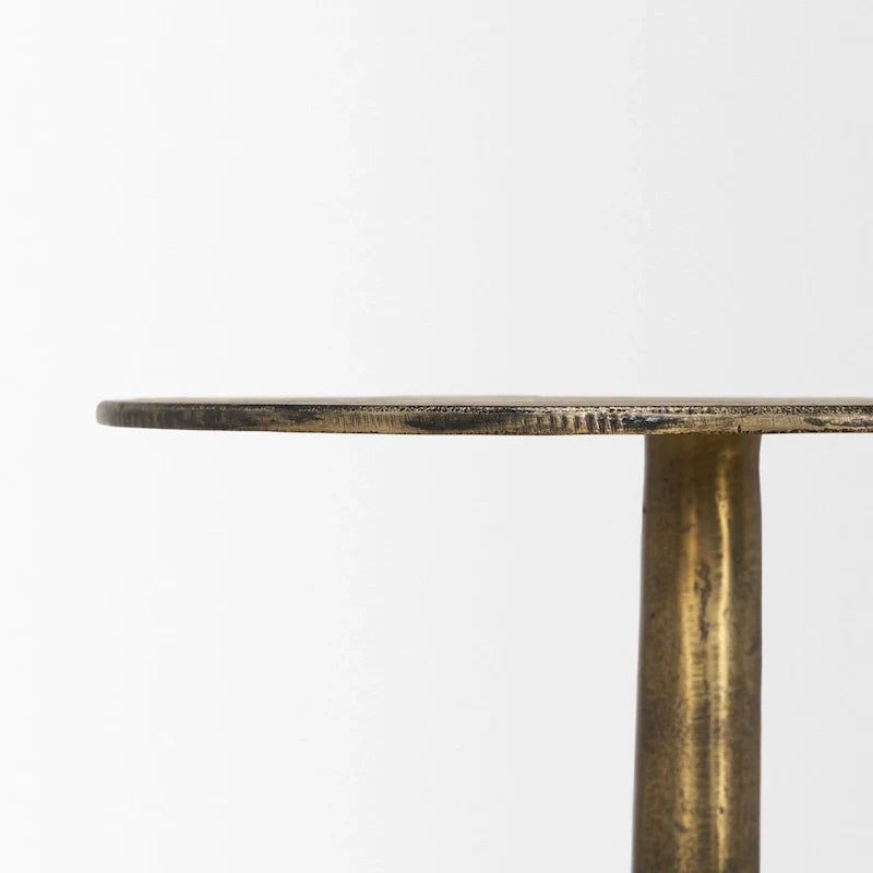 Table d'appoint Risha en métal doré, grande