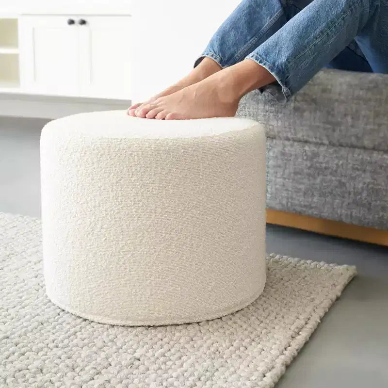 ZICOTO Pouf Boucle Ottoman Repose-pieds confortable pour rehausser la décoration de votre salon avec confort et charme