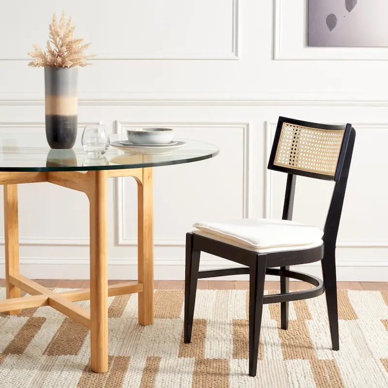 Chaise de salle à manger en cannage SAFAVIEH Opha - 18 L x 23 P x 35 H - 18Lx23Px35H