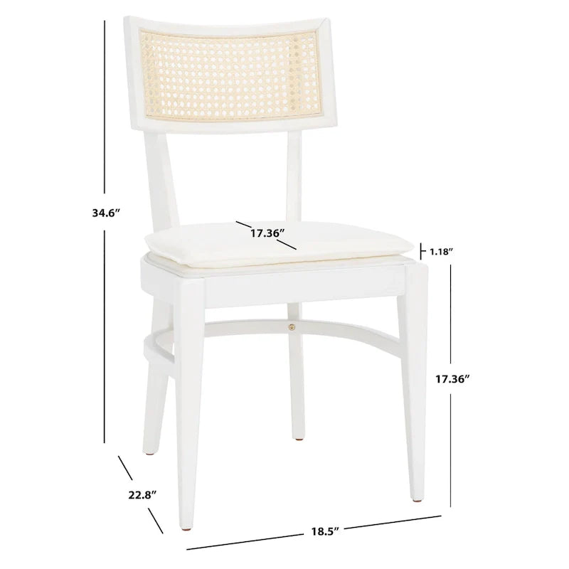 Chaise de salle à manger en cannage SAFAVIEH Opha - 18 L x 23 P x 35 H - 18Lx23Px35H