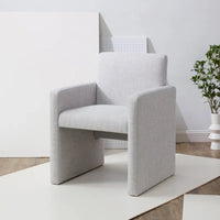SAFAVIEH Couture Gunna Fauteuil en lin - 26 L x 25 P x 33 H - 26Lx25Px33H
