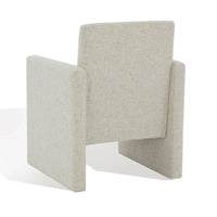 SAFAVIEH Couture Gunna Fauteuil en lin - 26 L x 25 P x 33 H - 26Lx25Px33H