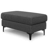 Pouf WyndenHall Lana Mid-Century en tissu Performance