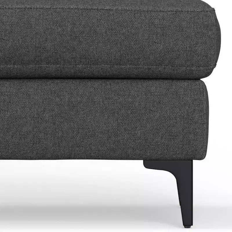 Pouf WyndenHall Lana Mid-Century en tissu Performance