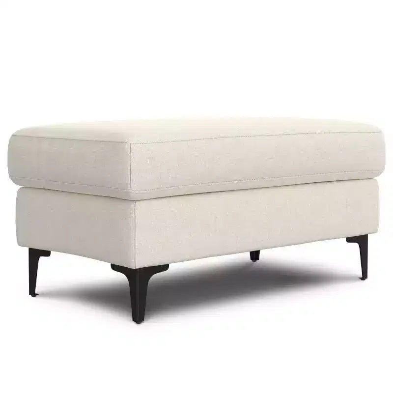 Pouf WyndenHall Lana Mid-Century en tissu Performance
