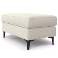 Pouf WyndenHall Lana Mid-Century en tissu Performance