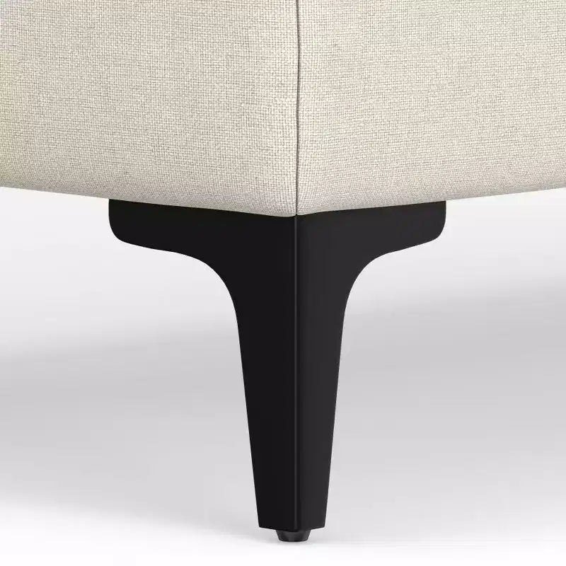 Pouf WyndenHall Lana Mid-Century en tissu Performance