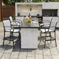 Crestlive Products - Lot de 2 tabourets de bar pivotants de 70,6 cm de hauteur de comptoir, cadre en aluminium avec tissu Sunbrella