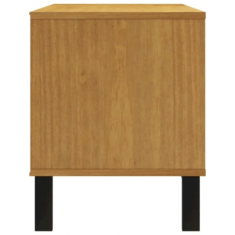 vidaXL Meuble TV FLAM 110x40x50 cm Pin massif - 110 x 40 x 50
