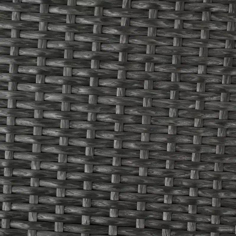Meuble de rangement d'extérieur en osier GDFStudio Sandy, gris/noir