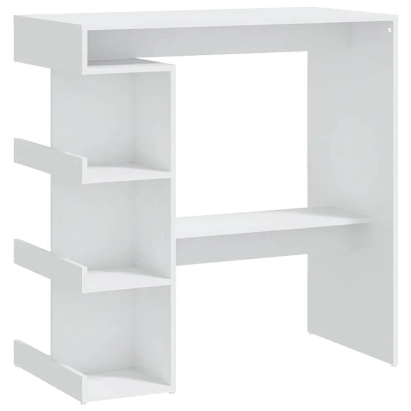 Table de bar vidaXL avec étagère de rangement 39.4x19.7x40, bois d'ingénierie - 39.4 x 19.7 x 40