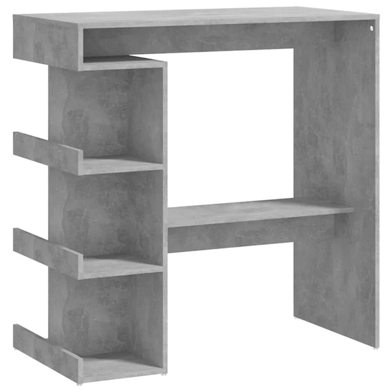 Table de bar vidaXL avec étagère de rangement 39.4x19.7x40, bois d'ingénierie - 39.4 x 19.7 x 40