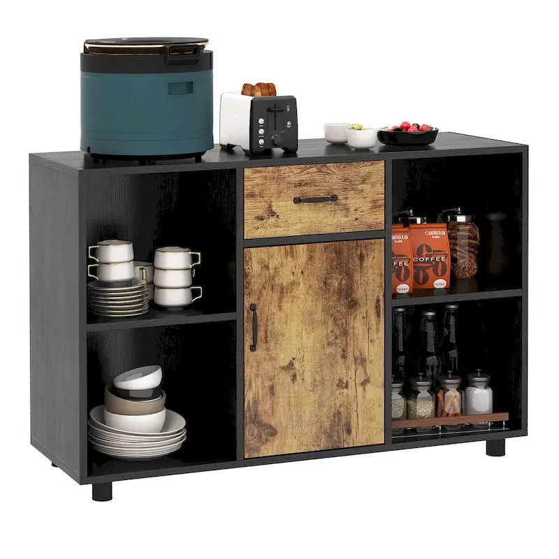 Buffet de ferme Costway, meuble d'appoint, bar à café, classeur, console - 122 x 41 x 80 cm (L x l x H)