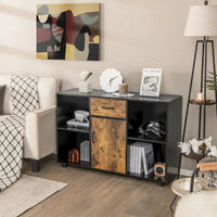 Buffet de ferme Costway, meuble d'appoint, bar à café, classeur, console - 122 x 41 x 80 cm (L x l x H)