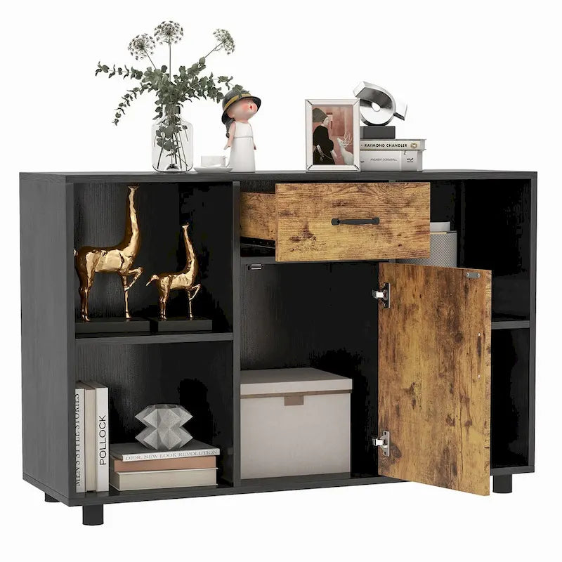 Buffet de ferme Costway, meuble d'appoint, bar à café, classeur, console - 122 x 41 x 80 cm (L x l x H)