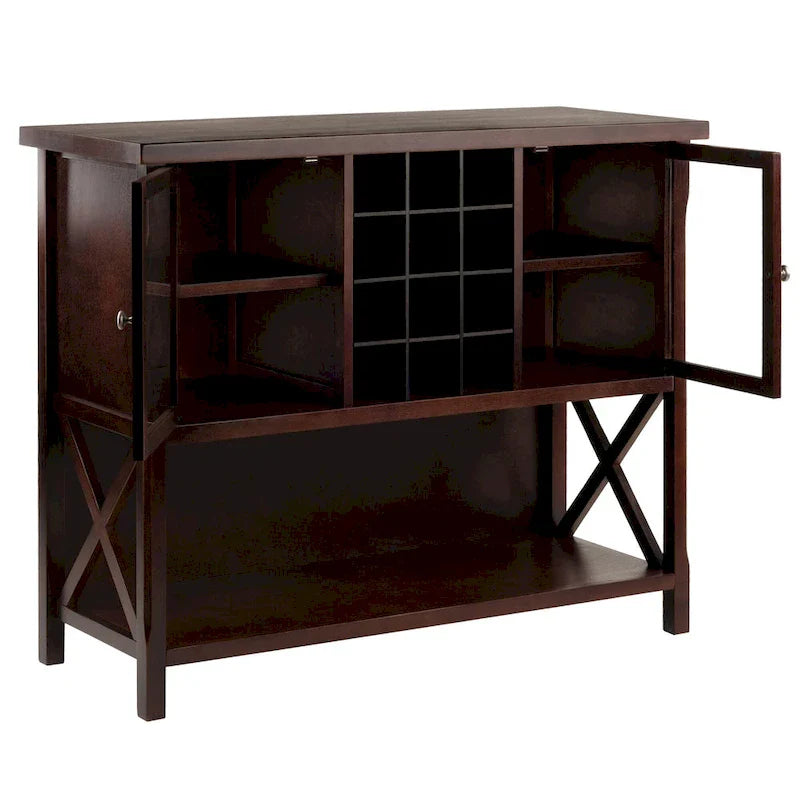 Meuble buffet Xola, cappuccino - 43,8 L x 18 P x 35,9 H
