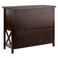 Meuble buffet Xola, cappuccino - 43,8 L x 18 P x 35,9 H