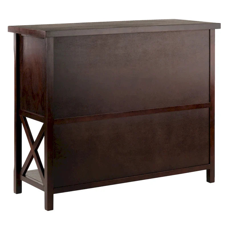 Meuble buffet Xola, cappuccino - 43,8 L x 18 P x 35,9 H