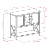 Meuble buffet Xola, cappuccino - 43,8 L x 18 P x 35,9 H