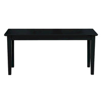 Banc d'entrée d'appoint en bois massif, fini noir - 40 x 14 x 18H pouces