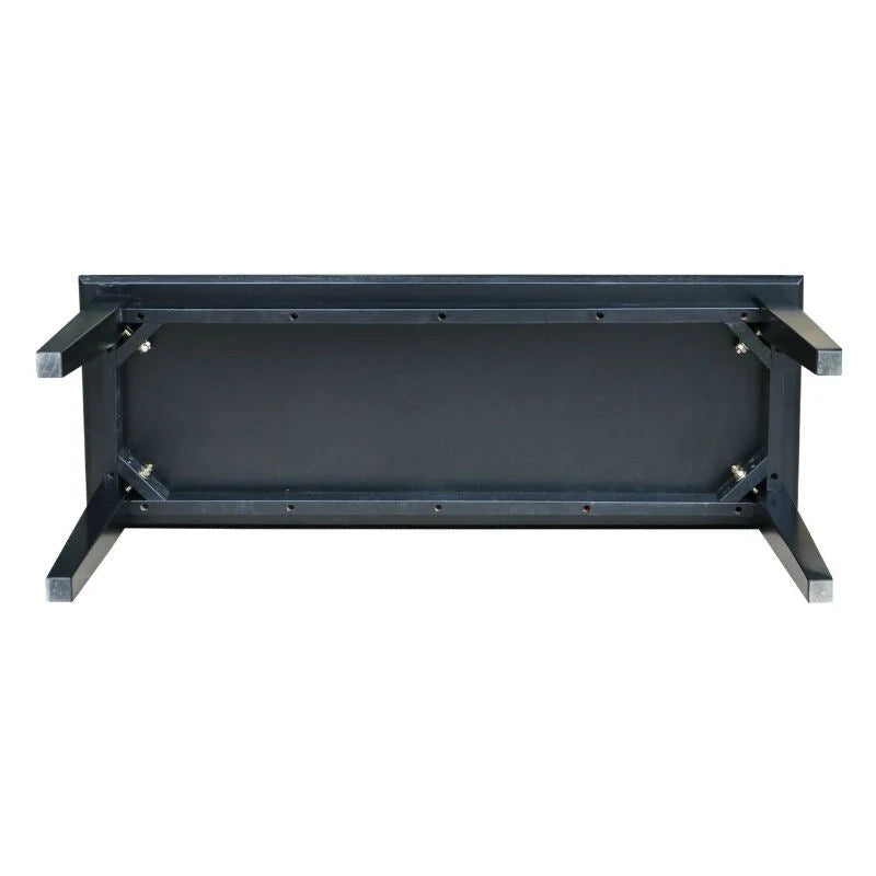 Banc d'entrée d'appoint en bois massif, fini noir - 40 x 14 x 18H pouces